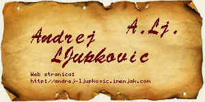 Andrej LJupković vizit kartica